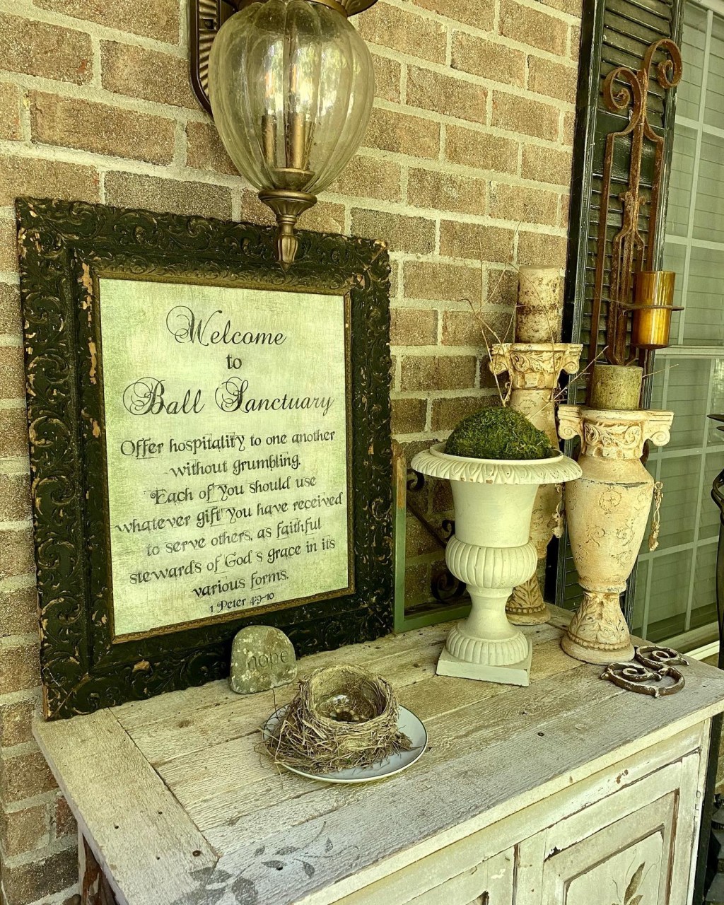 Making the Welcome Sign for Our&nbsp;Home